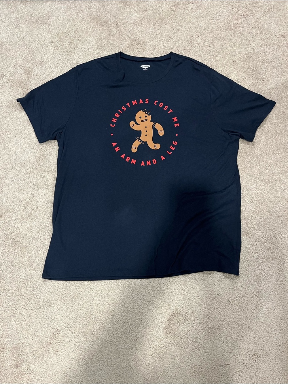 Old Navy Men's Gingerbread Man Christmas Graphic Tee